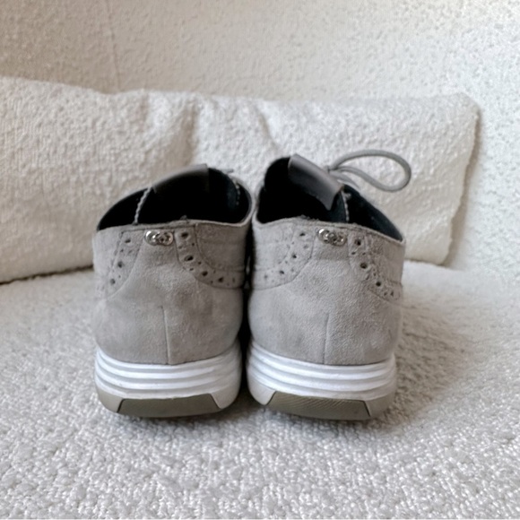 Cole Haan Grand Tour Grey Leather Suede Oxford 6 - Picture 8 of 11